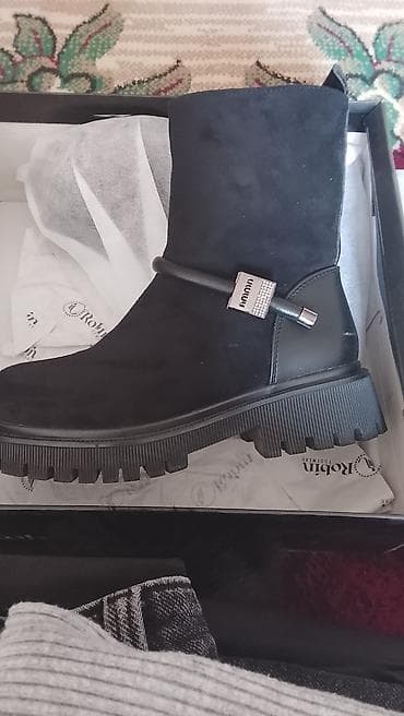 ботинки cat оригинал: Женские зимние ботинки-берцы Robini - Цвет: черный - Материал верха — 1