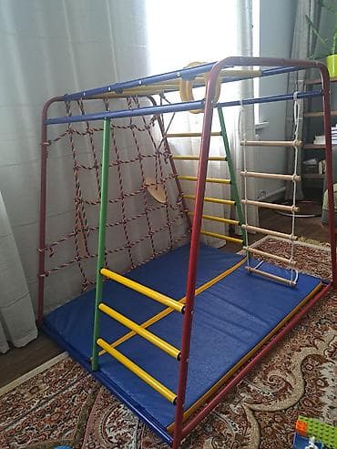 Спортивный уголок «Весёлый малыш Maxi», синий . Б/У Детский — 4
