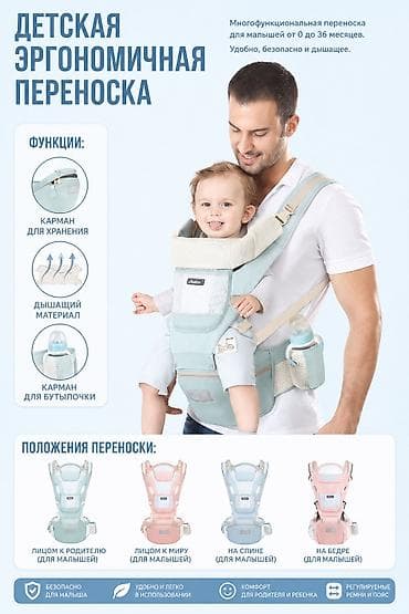 second hend: Эргорюкзак-переноска с хипситом 3 в 1 (0–36 месяцев) 👶 Удобная и — 1