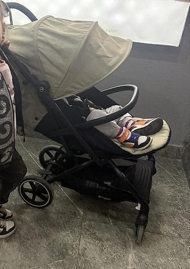 Коляска прогулочная Cybex Eezy S + 2 (бежевый(хаки)текстиль, черная — 3