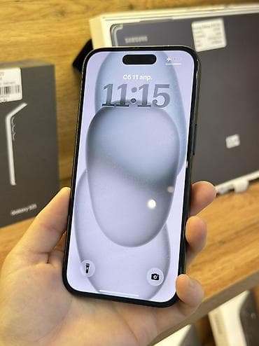 айфон по низкой цене: IPhone 15, Б/у, 256 ГБ, Черный, Кабель, В рассрочку, 82 % — 5