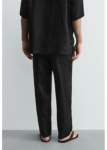 клетчатые штаны: Мужские брюки, M, Zara, Новый, цвет - Черный, Самовывоз, Бесплатная доставка, Платная доставка — 4