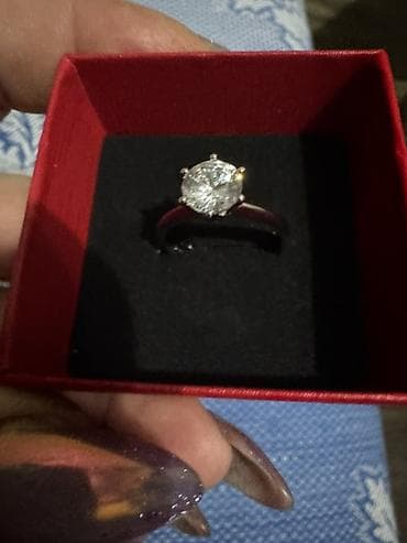 золото калцо: Кольцо, Помолвочное, Женские, Цирконий, Новый — 1