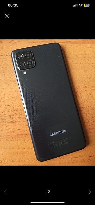 samsun a12: Samsung Galaxy A12, Б/у, 64 ГБ, цвет - Черный — 1