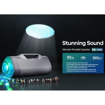 купить мощную блютуз колонку: 🔥Колонка беспроводная Bluetooth Remax MONSTER Portable Speaker — 6