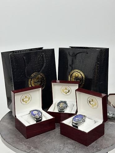 мужские золотые печатки: Мужские наручные часы в подарочном наборе. - Механика с открытым — 3
