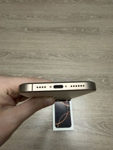 каракол телефон айфон: IPhone 16 Pro Max, Колдонулган, 256 ГБ, Desert Titanium, Коргоочу айнек, Каптама, Куту, 90 % — 6