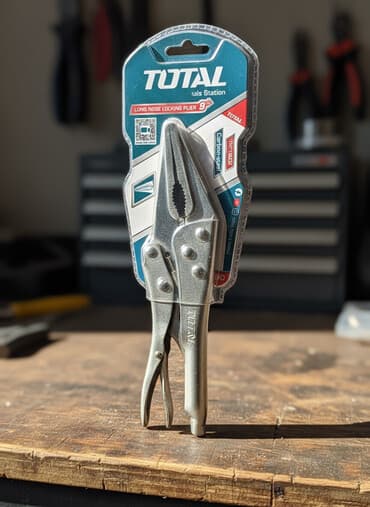 Строительный магазин "Хозмаг": Длинногубцы с фиксатором TOTAL THT199002 - Тип: Long Nose Locking