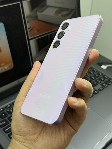 дином: Samsung Galaxy A35, Б/у, 256 ГБ, цвет - Фиолетовый, 2 SIM — 2