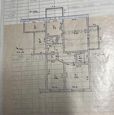 105: 3 комнаты, 80 м², Аламедин-1 мкр 105 серия, 7 этаж, Требуется ремонт — 1