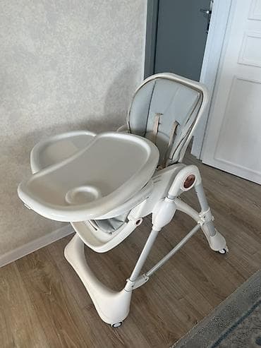 стул для кормления младенца: Детский стульчик для кормления. - Цвет: белый с серыми вставками и — 2