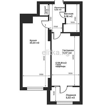 продаю или меняю: 2 комнаты, 60 м², Элитка, 9 этаж, Готовая ПСО (под самоотделку) — 7