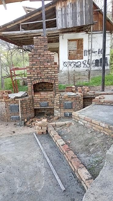 гирил: Многофункциональный барбекю-комплекс из кирпича, включающий печь — 2