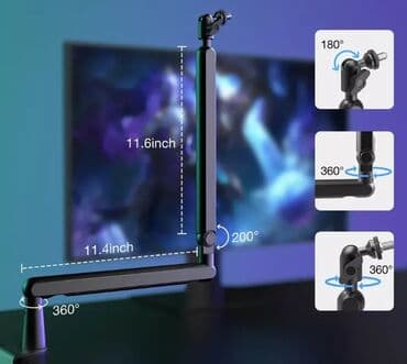 Барабаны: Настольный микрофонный кронштейн-«журавль» Fifine BM88 - Материал — 2