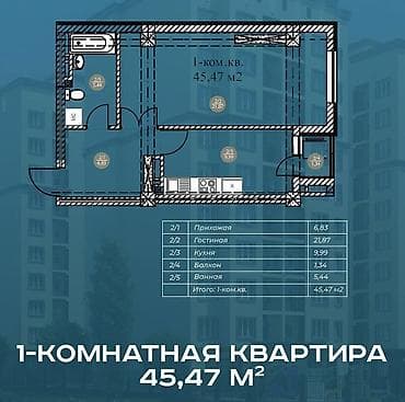 общежитие для студентов: 1 комната, 45 м² — 4