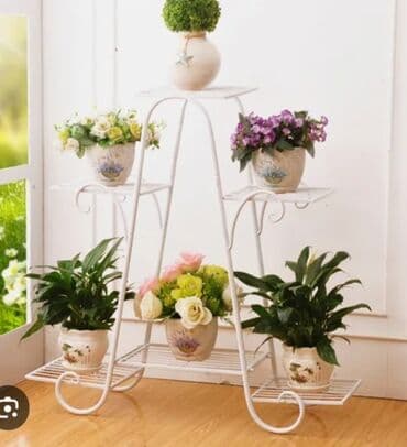 купить полку для цветов: Этажерка для цветов, Б/у, Железо, Самовывоз — 1