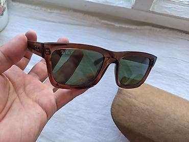 Аксессуары: Солнцезащитные очки очки, Ray-Ban, Унисекс, Прямоугольные, Линзы антибликовые, Линзы поляризованные, Оригинал, Б/у — 1
