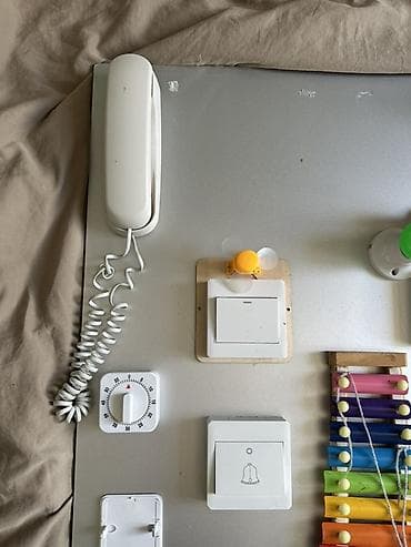 red centr: Бизиборд/развивающая сенсорная панель для детей Большая металлическая — 3