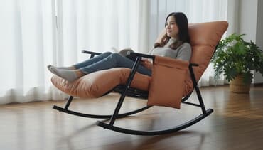 спальний бу: Кресла-качалка, цвет - Бежевый — 1