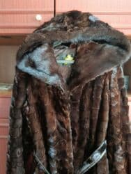 Прокат одежды: Шуба, Норка, По колено, С капюшоном, S — 5