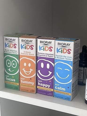 Детское питание: Набор детских капель BIORAY KIDS, 60 мл каждая (диетические добавки) — 1