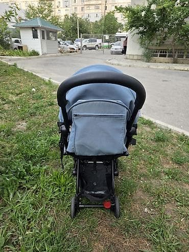 коляска yoya: Коляска, Babyzen yoyo, цвет - Голубой, Б/у — 2