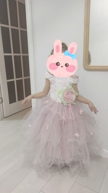 дом вещи: Детское платье, цвет - Розовый, Б/у — 2