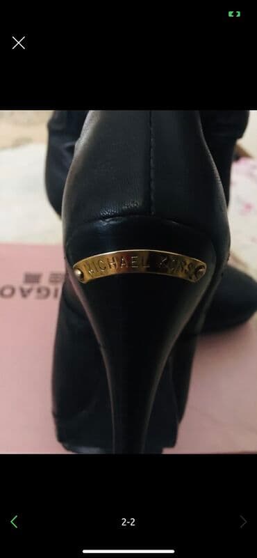 Ботинки и ботильоны: Ботинки, 35.5, Michael Kors, Б/у, цвет - Черный, Самовывоз — 2