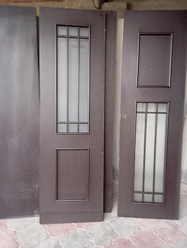 штор для кухни: Межкомнатная дверь, Б/у, Со стеклом, Двухстворчатая, Деревянная, С зеркалом, цвет - Коричневый — 4