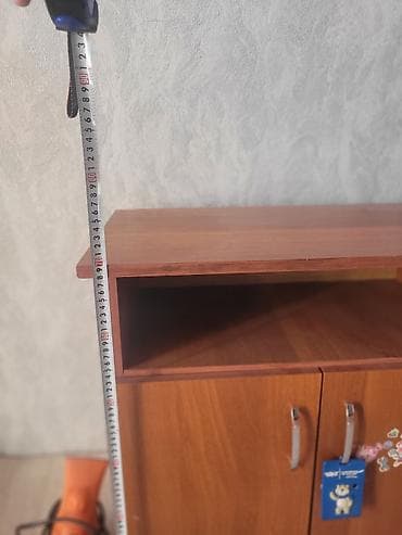 полка в магазине: Тумба и подставка для телевизора, Напольная, ЛДСП, цвет - Коричневый — 4