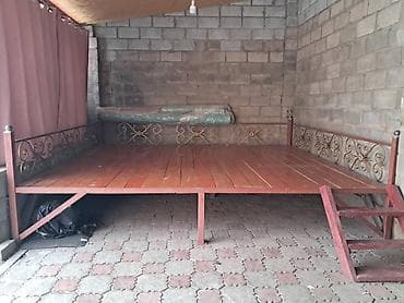 Все для дома и сада: Скамейка Металл, Со спинкой, Без крыши — 1