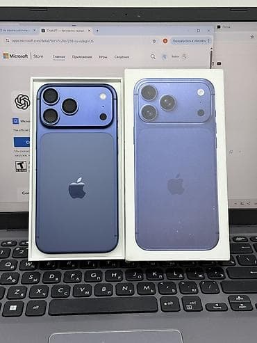 телф: IPhone 17 Pro Max, Б/у, 256 ГБ, Синий, Коробка, 100 % — 1