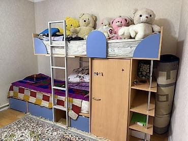 сары булун: Балдар үчүн эки ярустуу, Колдонулган, ЛДСП, түсү - Көгүлтүр — 1