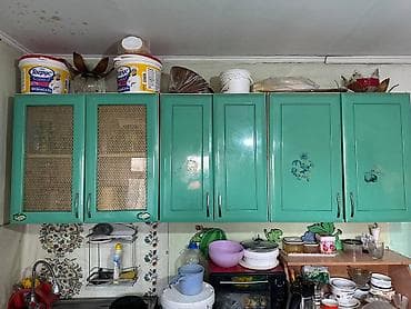 корзина купить: Кухонный гарнитур, Б/у, цвет - Зеленый, Дерево, Самовывоз, Платная доставка — 2