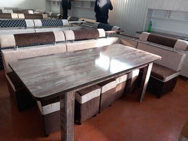 Уголок кухонный, 2.5х1.5, 190х90, 5 пуфик, доставка есть, рассрочки at lalafo.kg Уголок кухонный, 2.5х1.5, 190х90, 5 пуфик, доставка есть, рассрочки