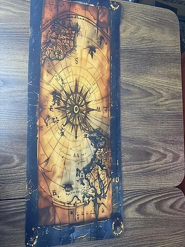 Компьютер жана ноутбук аксессуарлары: Коврик/декоративный настольный мат с винтажной картой - Тематика — 1