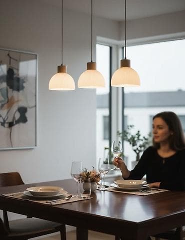 подсветка для кухни: Подвесной светильник в стиле Loft (трек на 3 плафона) - Дизайн: три — 1