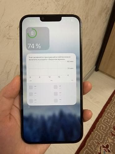 солнечный заряд: IPhone 13 Pro Max, Б/у, 512 ГБ, Alpine Green, 83 % — 3