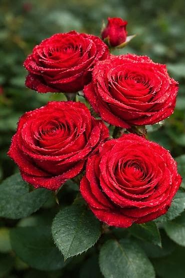 розы 101: Садовая роза (классический красный чайно-гибридный сорт) - — 1