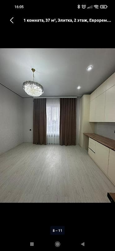 комната в квартире: 1 комната, 37 м², Элитка, 2 этаж, Евроремонт — 3
