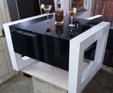 столик стеклянный на колёсах: Столик журнальный из качественного российского лдсп на колесиках — 7