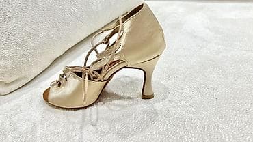 Угги: Туфли для латино/салса танцев, бежевые (нюд), открытый мыс.Ни разу не — 6