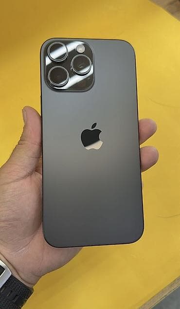 IPhone 16 Pro Max, Б/у, 256 ГБ, Black Titanium, Чехол, Защитное стекло, Кабель, 94 %