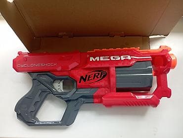Охота и рыбалка: Редкий для колекции NERF Mega Cycloneshock — мощный бластер из серии — 1