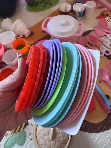 Посуда: Большой набор детской посуды и кухонных принадлежностей для игры в — 9