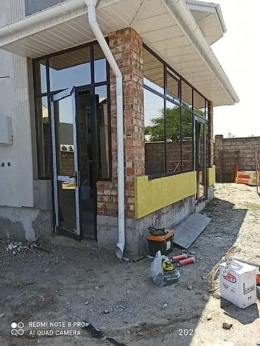 iphone 11pri: Алюминиевое остекление фасада с входной дверью - Материал — 2