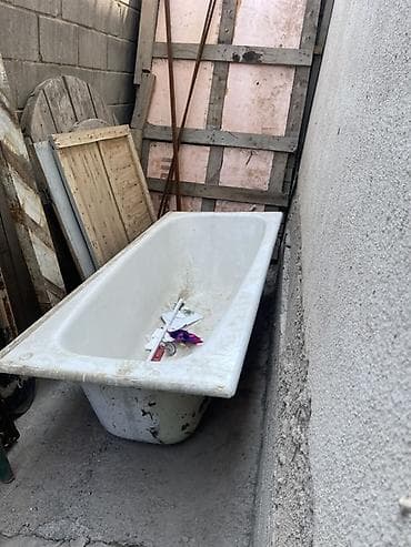 Чугунная ванна с эмалированным покрытием, классическая прямоугольная — 1