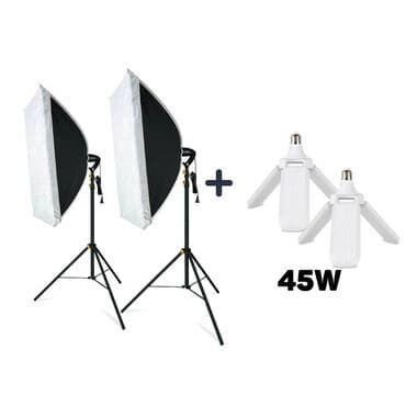 кольцевая лампа для видео: Софтбокс "Linco Zenith" 50х70 (2шт)+ Светодиодная лампа 45W (2шт) — 1
