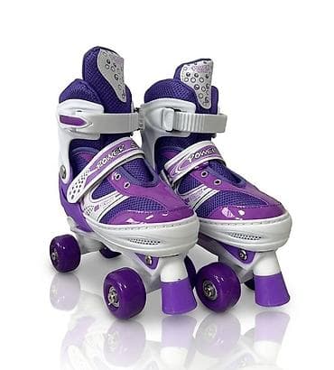Спорт и хобби: Детские роликовые коньки-квады (фиолетовые) Размеры: S (31-34), M — 1