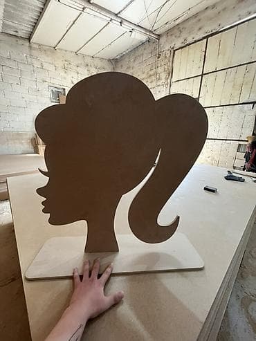 моно моно: Декоративная полка-органайзер в виде силуэта головы с хвостиком. - — 1